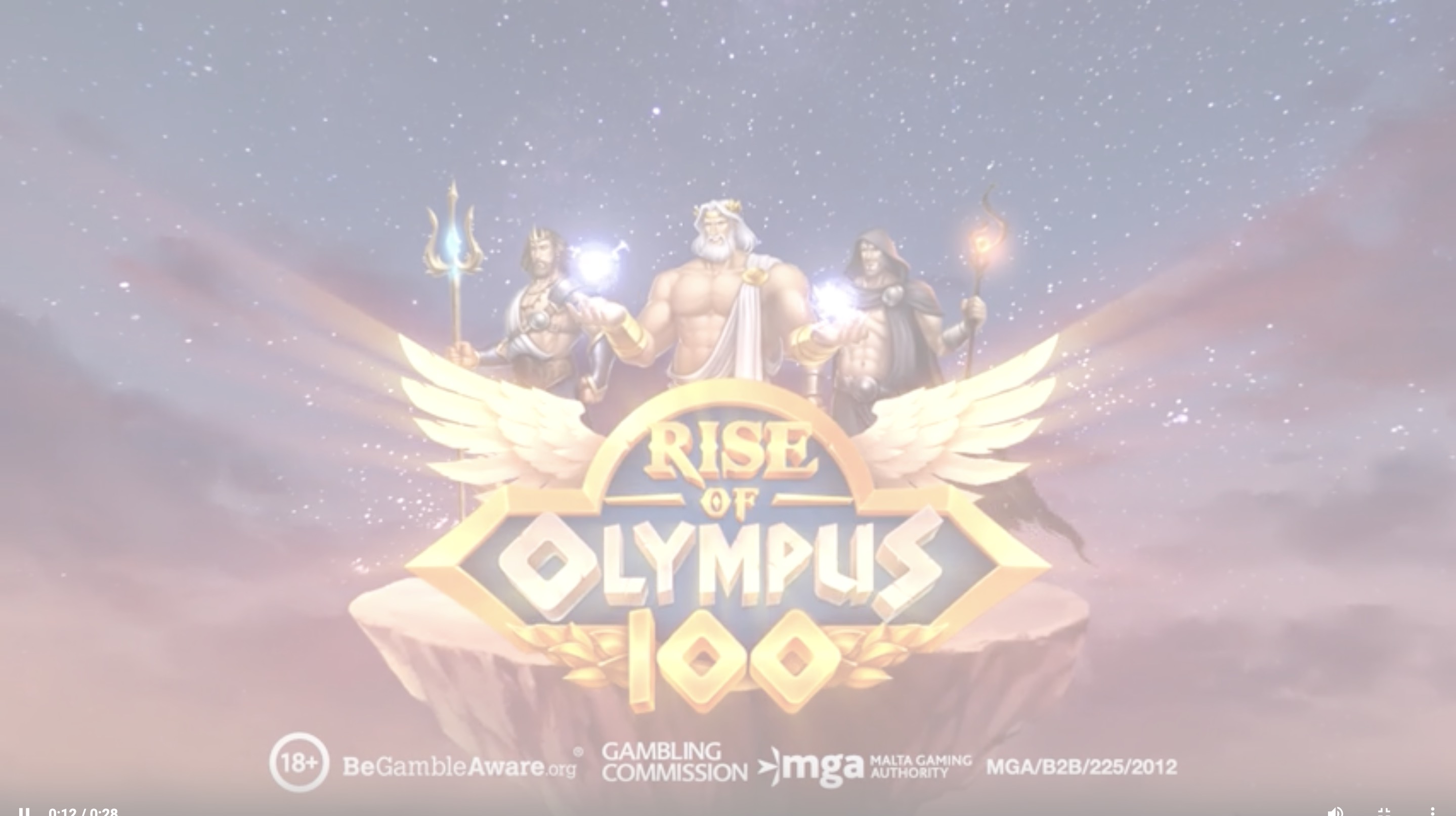 Rise of Olympus 100 — κεντρική σελίδα